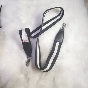 Mossimo Navy and White Canvas Bag Strap